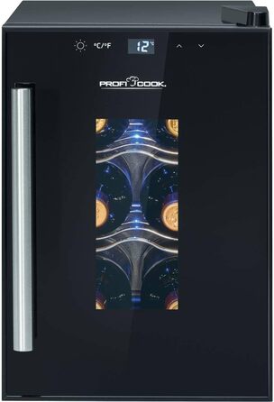 Винний холодильник до 6 пляшок чорний Profi Cook