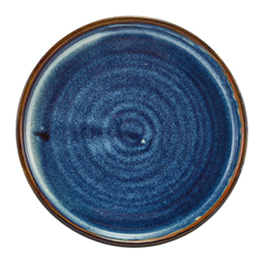 Тарілка презентаційна 14x2 см із низьким вертикальним бортом, Terra Porcelain Aqua Blue, GenWare