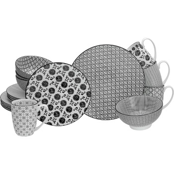 Набір посуду на 4 особи, 16 предметів, New Style Black Creatable