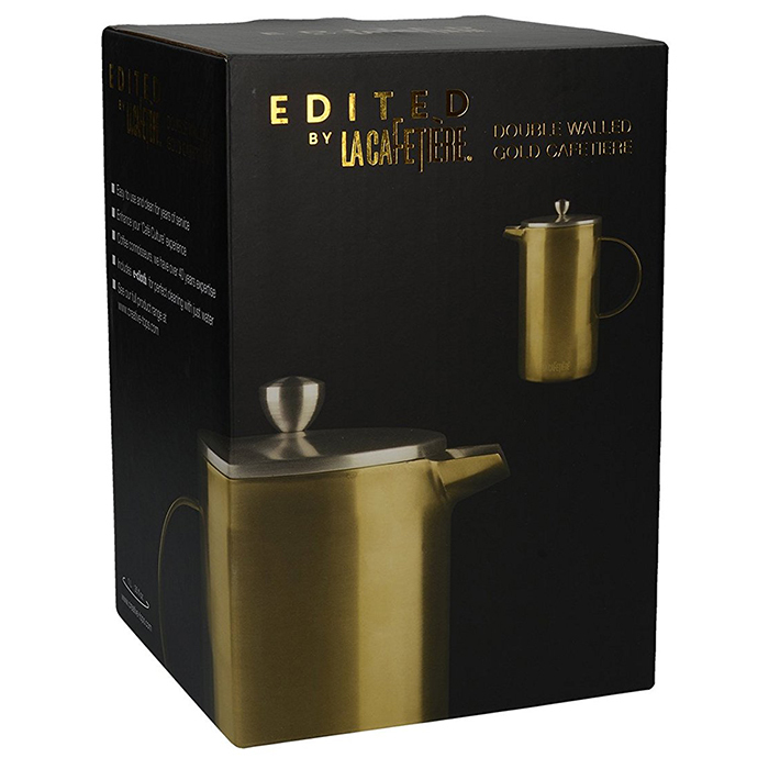 Френч-прес для кави CreativeTops Pisa, золотий, 1000 мл