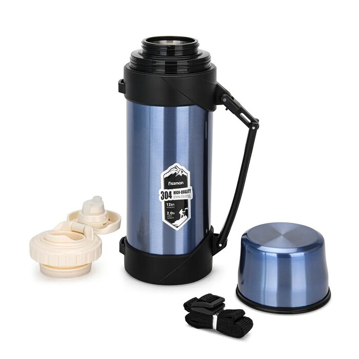 Термос Fissman 2000 мл цвет синий нержавеющая сталь (9874)