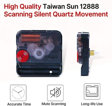 Настінний годинник, нецокаючий, працює на батарейках Toudorp