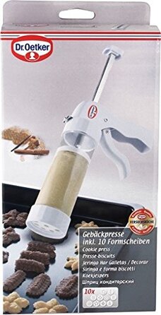Кондитерский пресс с насадками - дисками для печенья Back - Helfer Dr. Oetker