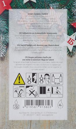 Ароматичних чайних свічок 3x30 шт. ароматичні свічки багато ароматів на вибір висота 1,5 см, Ø 3,5 см (Адвентська магія, 3 x 30 шт. у упаковці), 90