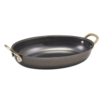 Сковорода для подачи 20.75*15.75 см, 700 мл, овальная, металлическая, Black Vintage Steel, GenWare