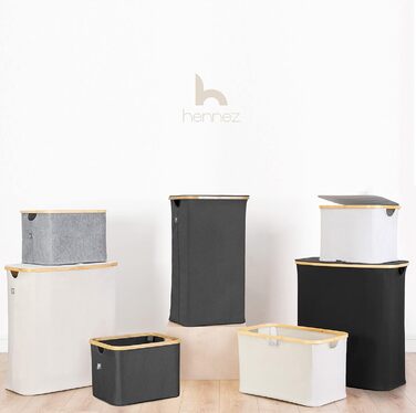 Кошики для зберігання, сумісні з IKEA Полиця KALLAX - Кошик для зберігання деревини Малий антрацит - Коробка для зберігання Полиця Кошик для зберігання - Паперовий ящик Кошик з фетру Складний кошик для білизни (60 л, темно-сірий)