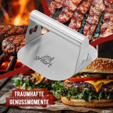 Прес для бургерів 14 см, нержавіюча сталь Grillart