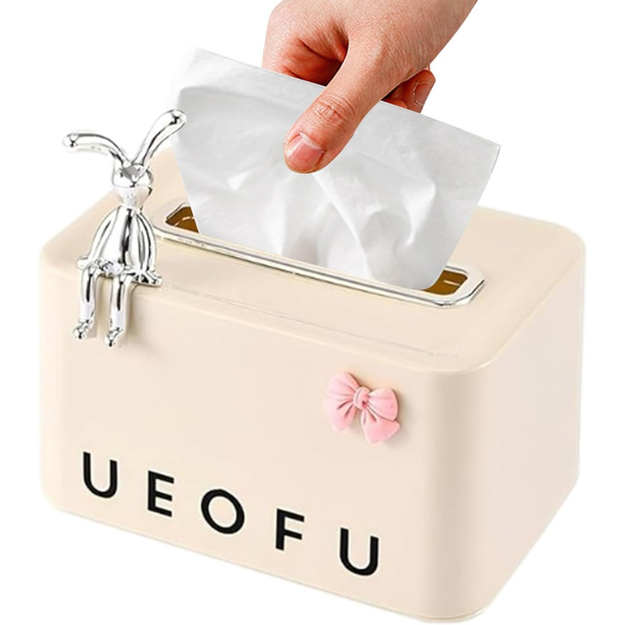 Диспенсер для серветок 18,8 x 12,5 x 10,4, бежевий Qurygin