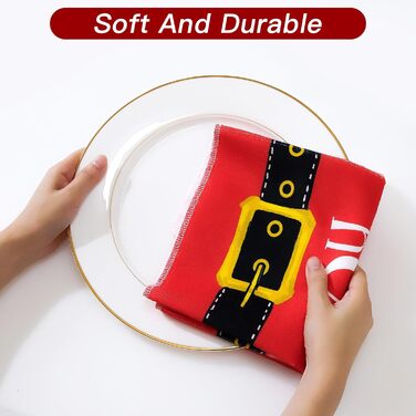 Набір з 2 різдвяних кухонних рушників 45 x 65 см, набір V Санта Клаус Ohok