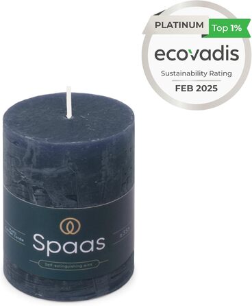 Свічка Spaas Rustic Pillar 70/95 мм 35 шт. - світло-рожева (темно-синя)