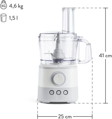 Кухонный комбайн 1000 Вт, 1,5 л, вкл. 4 режущих диска Springlane Kitchen