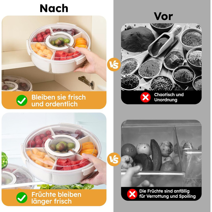 Коробка для снеків з відділеннями, білий Blomise