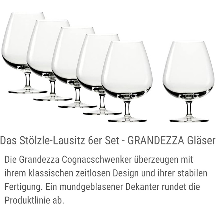 Коктейльні чаші Stlzle Lausitz Grandezza 240 мл / Набір з 6 келихів для мартіні/Келихи для аперитиву/Cosmopolitan Келихи для посудомийної машини безпечні та ударостійкі (коньячні келихи)