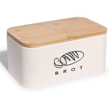 Хлібниця з кришкою 30 х 18 х 14 см бежевий Theo&Cleo