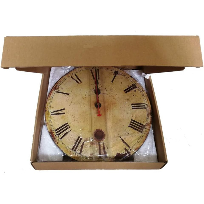 Настінний кухонний годинник YOAI, вінтажний, потертий, ШИК, античний, ностальгічний, сільський, кварцовий годинник з МДФ з безшумним механізмом, 12 дюймів/30 см Ø (дерево)