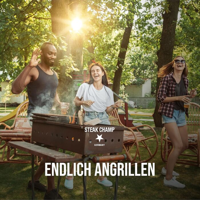 Набір виделок та ножів для стейка,  4 предмети в дерев'яній коробці Steakchamp