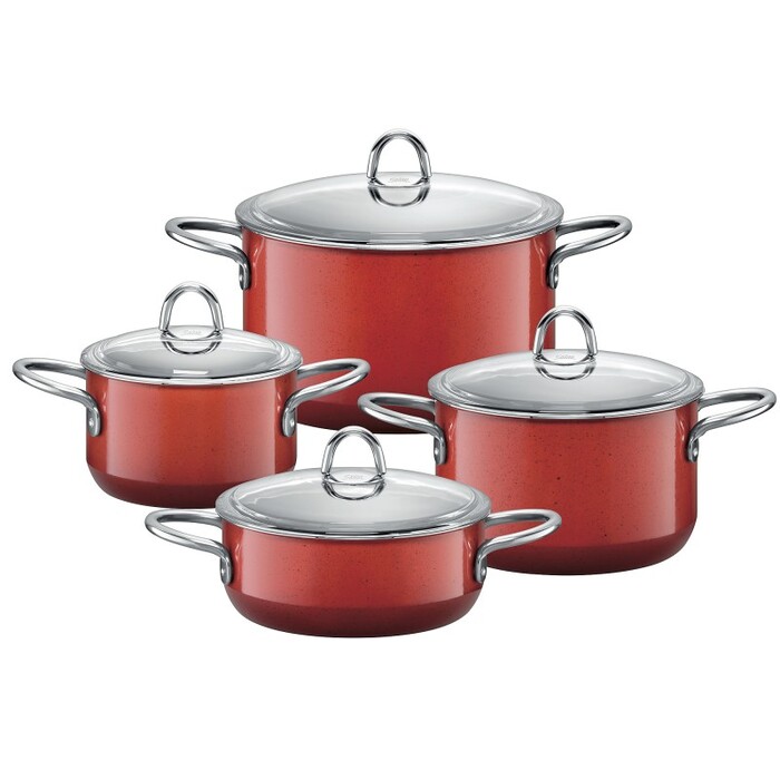 Набор кастрюль 8 предмета Energy Red Silit