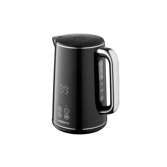 ARDESTO Електрочайник AEKL-X53E/1.7 л/2200 Вт/подвійні стінки/LED дисплей/Otter контроль/чорний