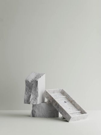 Піднос мармуровий, 30 x 18 x 7,5 см білий Abento Blomus