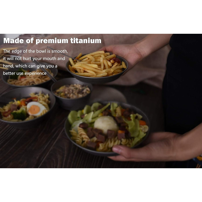 Мл Титановые миски Тарелка Сверхлегкая одностенная чаша Тарелка На открытом воздухе Посуда для кемпинга Кухонная утварь с сумкой для переноски Ti1107T (Ti1108T Plate S.), 800