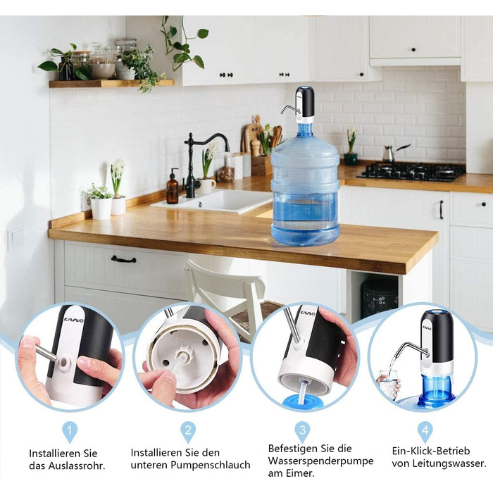 Диспенсер для води 4 Вт чорно-білий KAVAVO