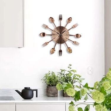 Настінні часи з кухонним начинням з нержавіючої сталі Timelike