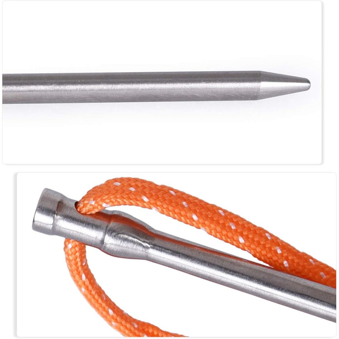 Титановые колышки для палатки 15,8 г. 8 шт. iBasingo