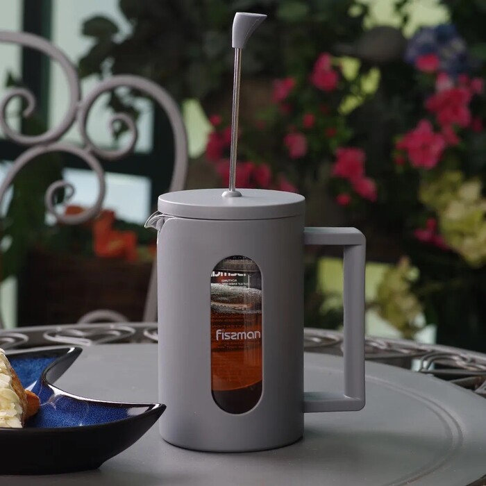 Заварювальний чайник з поршнем Fissman MAROCCHINO 800 мл скляна колба (9087)