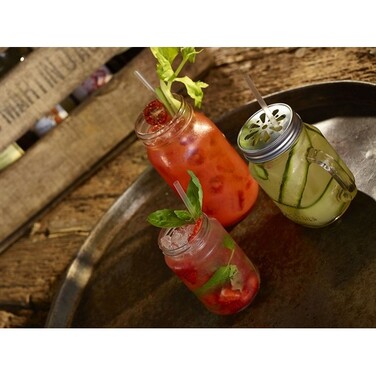 Кружка, банка Мэйсона 680 мл, 8.2*14.5 см, без крышки, GenWare