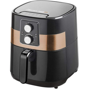 Фритюрниця Bestron XXL e з технологією PrepAir, фритюрниця з дисплеєм і сенсорним екраном, 4 літри, 1 300 Вт, чорний/мідний (аналоговий)