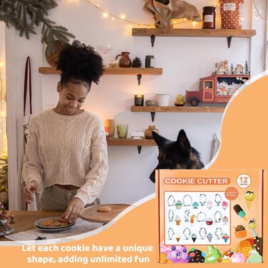 Набір формочок для печива у формі пряникового будиночка, FantasyDay, 10 шт. , формочки для печива з нержавіючої сталі, різдвяні формочки для тематичних тортів, тортів на день народження, сендвічів з фонданним печивом (12 шт. 3)