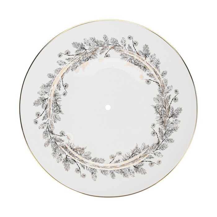 Фруктіниця Fissman CHRISTMAS 2-ярусна 19-27 см порцеляна (14010)