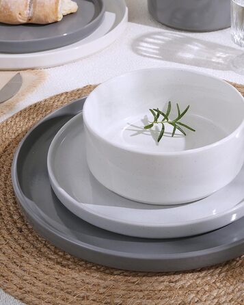 Набір посуду Richmount Nebula для 6 осіб, набір тарілок та мисок із 18 предметів, набір посуду з крапчастої кераміки, можна мити в мікрохвильовій печі та посудомийній машині, сервіз Nebula для 6 осіб (різнокольоровий, сервіз Nebula для 4 осіб)