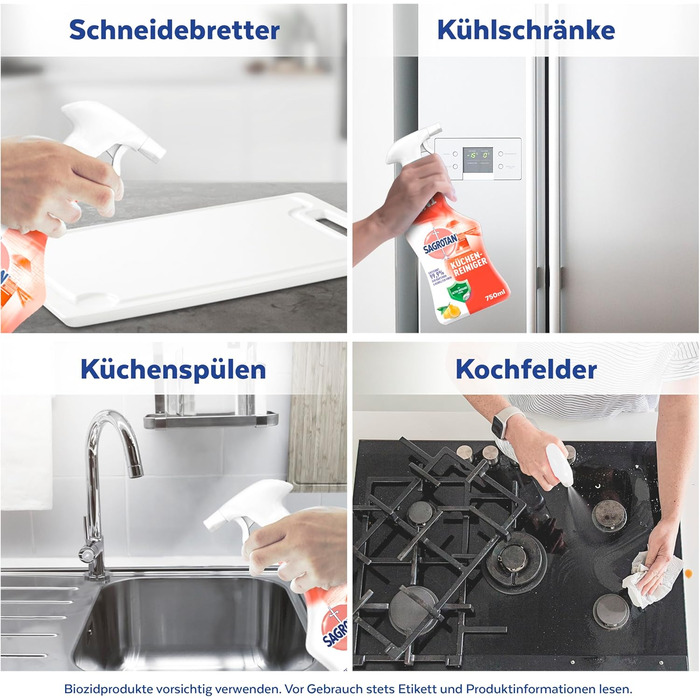 Засіб для миття кухонних меблів 4 х 750 мл Sagrotan