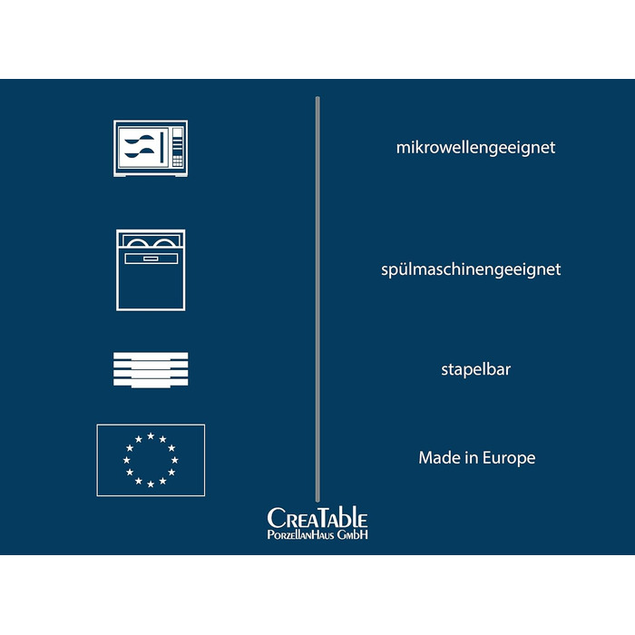 Набір посуду на 4 персони, 20 предметів, Magic Black Coupe Creatable