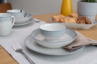 Чашка ARDESTO Siena, 360мл, Фарфор, Бело-серый