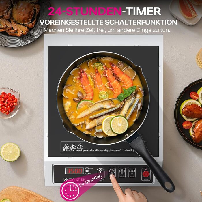 Индукционная варочная поверхность 3500 Вт lecon chef