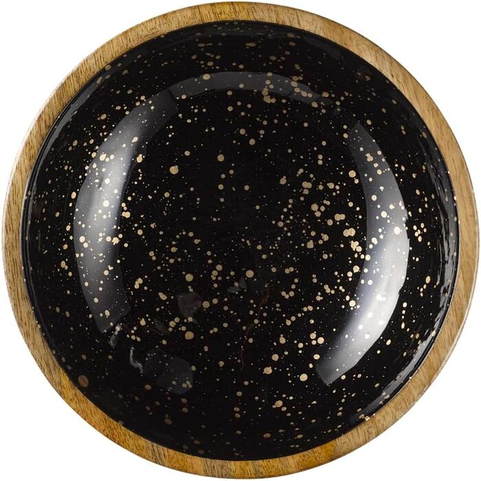 Піднос/тарілка Манго, дерево манго, внутрішнє епоксидне покриття, Ø 35,5 см Ø 35,5 см, висота 2,5 см (Зоряне небо, Ø 24 см, висота 7,5 см), 1058