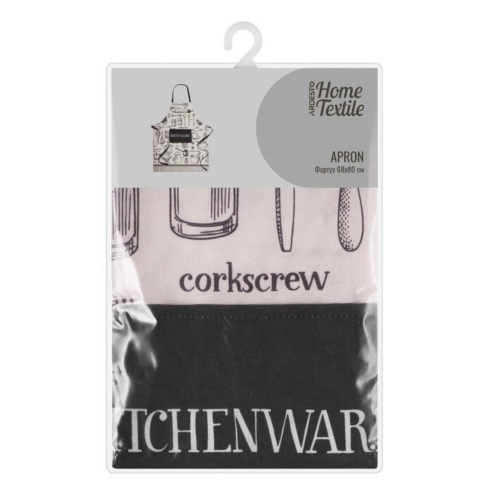 ARDESTO Фартук Kitchen 68х80см, 90% полиэстер, 10% хлопок