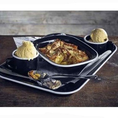 Піднос 33,5х23,5х2,2 см емальований, сервірувальний чорний, GenWare