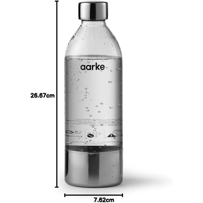 Пластикова пляшка 0,8 л для апарату газування води Carbonator 3 Aarke