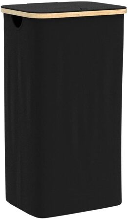 Кошик для білизни з кришкою 2 відділення вузький сірий мішок для білизни - сортувальник білизни ящик для білизни контейнер для білизни збірник для білизни комод для білизни кошик для білизни колектор темно-сірий (100 л, 100 л чорний)