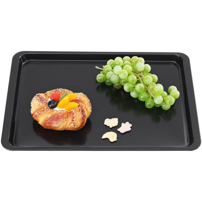 Прямокутне деко, корпус духовки з вуглецевої сталі з антипригарним покриттям, підходить для випікання різних страв (чорний)