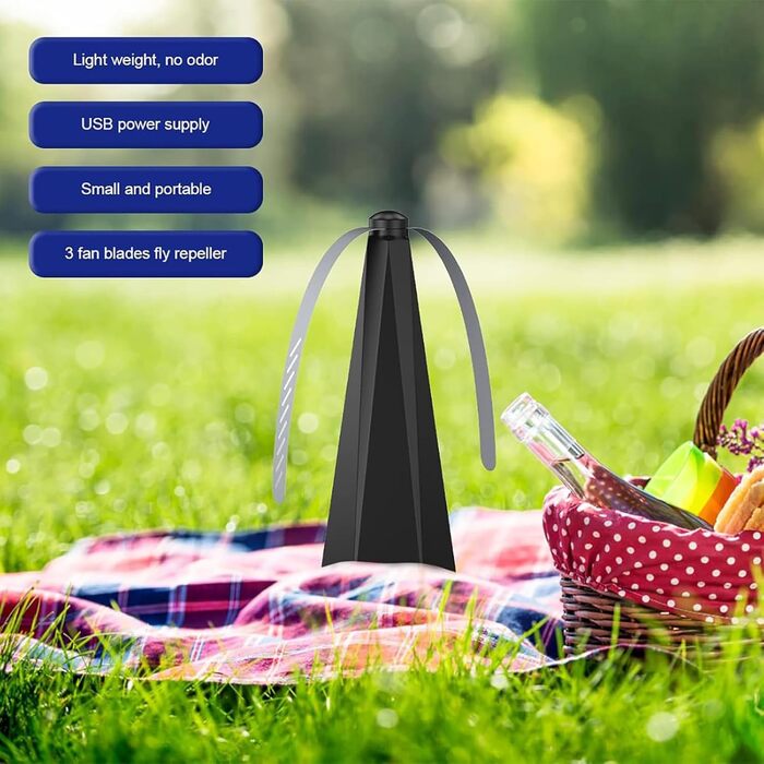 Вентилятори відлякувач комах 2 шт чорний REGAPOG