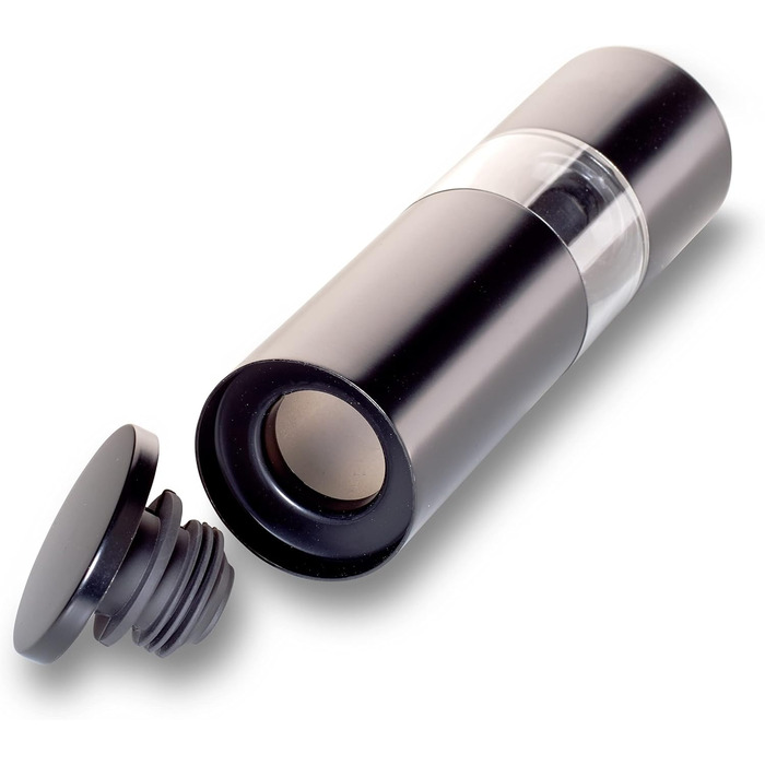 Набір млинків для спецій Echtwerk з 2 предметів, млинок для солі та перцю з високоякісної нержавіючої сталі з керамічним млином ABS, ручний, для перцю, солі та чилі, (Black Edition)