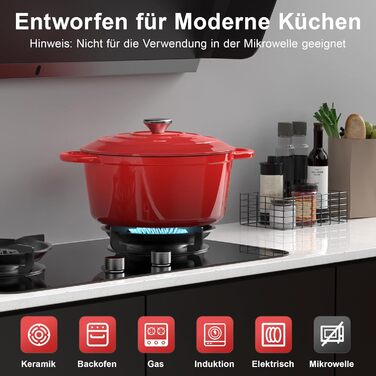 Чавунна форма для запікання 26 см з кришкою Topbooc