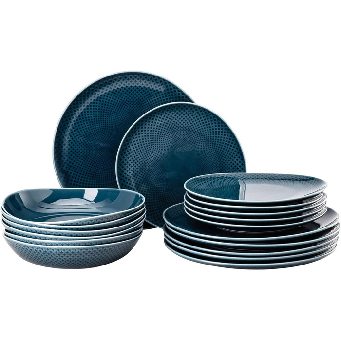 Набор тарелок на 6 персон, 18 предметов Junto Ocean Blue Rosenthal