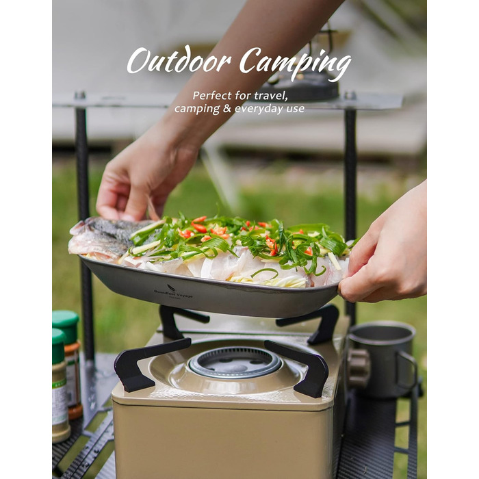 Титанова тарілка для кемпінгу iBasingo