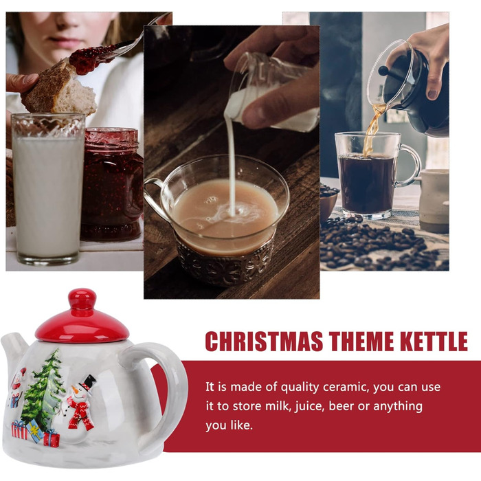 Різдвяний керамічний чайник 20 х 13 см Cabilock