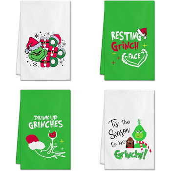 Набір з 4 різдвяних кухонних рушників 45 x 65 см, набір C Ohok